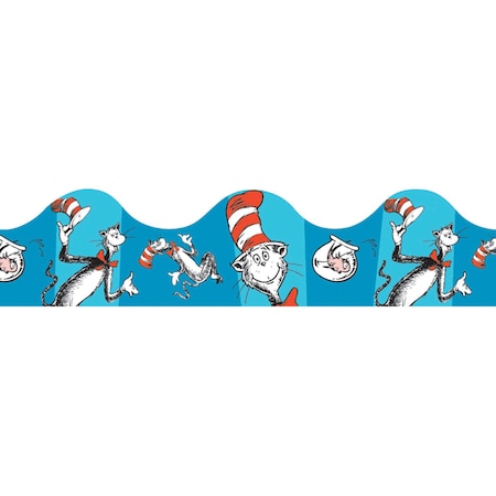 EUREKA Cat in the Hat™ Blue Deco Trim®, 37 Feet/Pack, PK6 845017